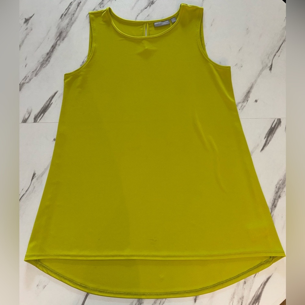 Susan Graver Style Premier Bright Yellow Sleeveless Tank Top M